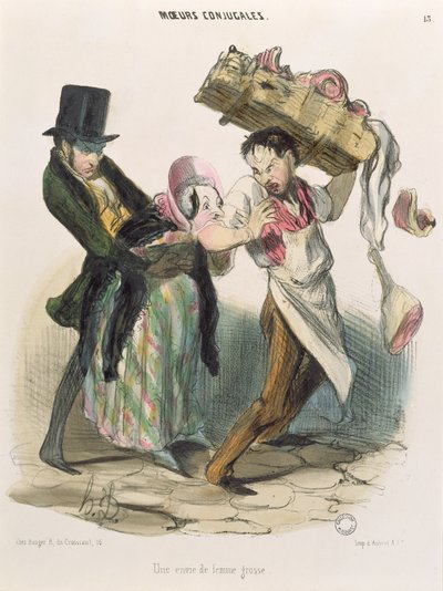 Gelüste einer schwangeren Frau: der Metzger, 19. Jahrhundert von Honoré Daumier